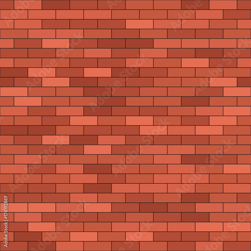 brick wall seamless Vector illustration background.