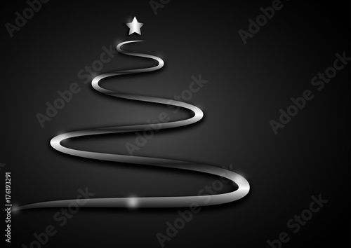 Christmas tree steel effects background