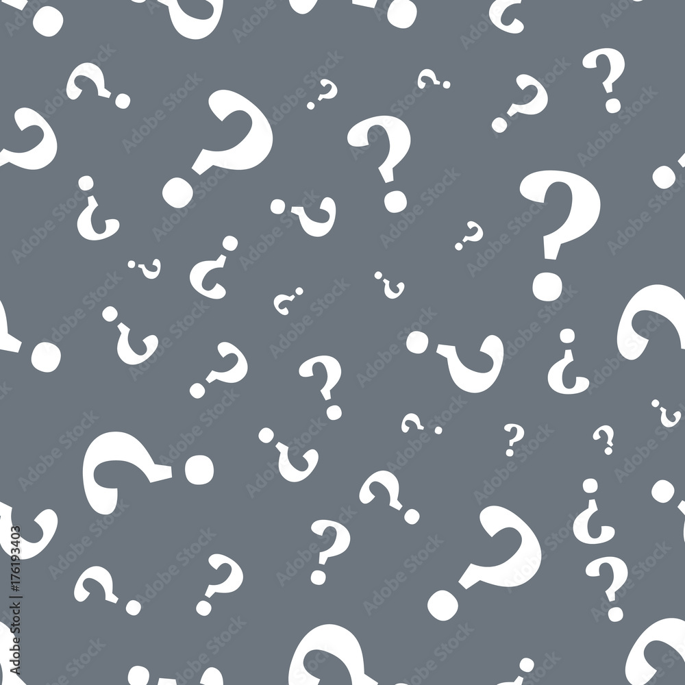 Question mark seamless pattern . Vector seamless pattern with question marks. Monochrome hipster background. Question mark seamless pattern . Vector seamless pattern with question marks. Monochrome hipster background.