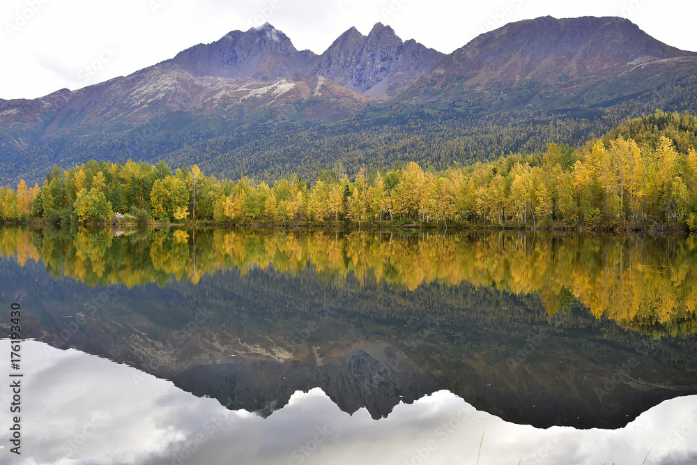 Naklejka premium Alaska Mountain Reflection
