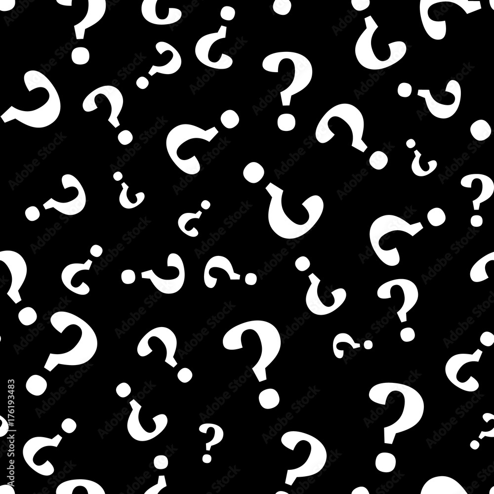 Question mark seamless pattern . Vector seamless pattern with question marks. Monochrome hipster background. Question mark seamless pattern . Vector seamless pattern with question marks. Monochrome hipster background.