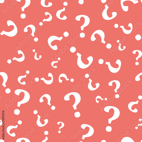 Question mark seamless pattern . Vector seamless pattern with question marks. Monochrome hipster background.