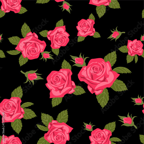Rose seamless background . Elegance Seamless pattern with flowers roses
