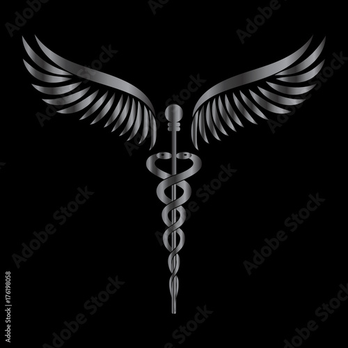 Caduceus - medicine symbol vector illustration.