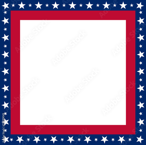 USA flag frame with copyspace vector