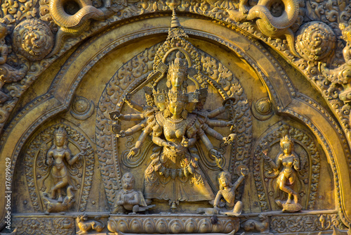 Bronze sculpture in Bhaktapur Palace photo