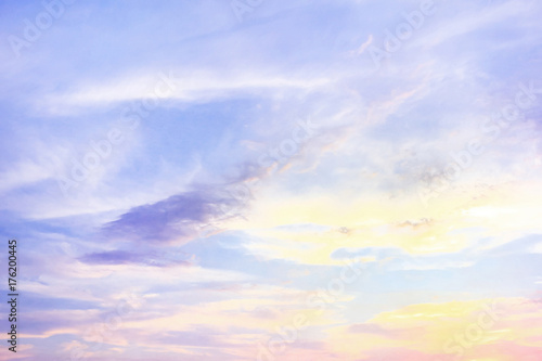 Clouds sky background watercolor colors blur © kichigin19