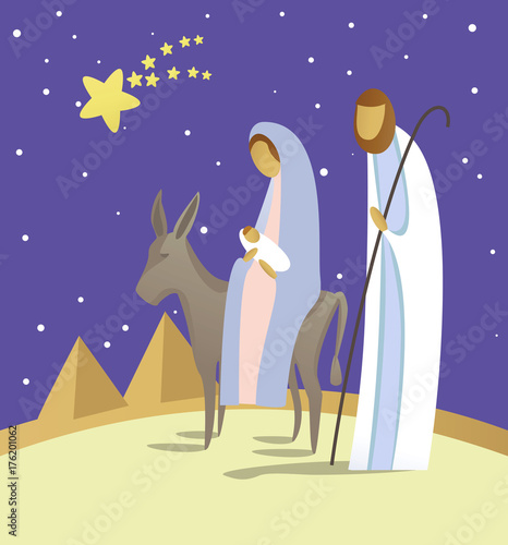 Nativity scene with Holy Family