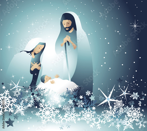 Nativity scene with Holy Family