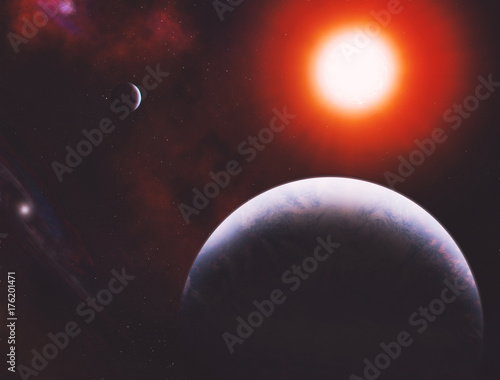 Fototapeta Naklejka Na Ścianę i Meble -  Space. Sci fi. A stars, planets, nebulas.