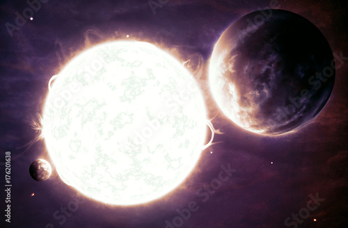 Fototapeta Naklejka Na Ścianę i Meble -  Space. Sci fi. A stars, planets, nebulas.