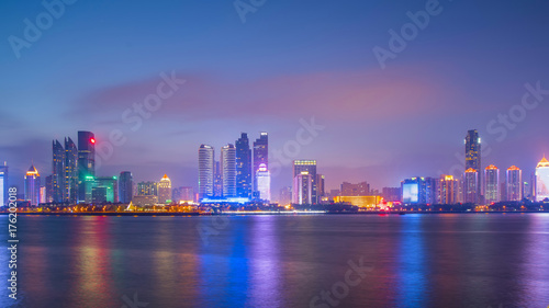 City buildings, night scenes and skyline © 昊 周