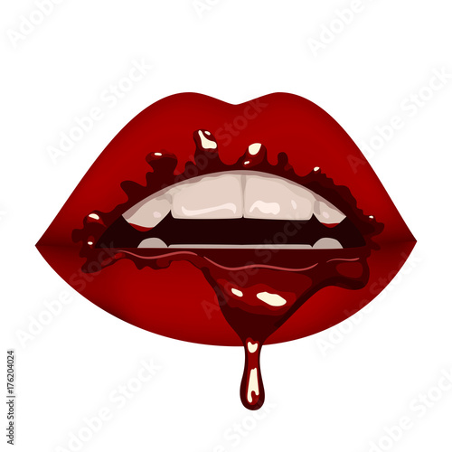 Blood on the lips