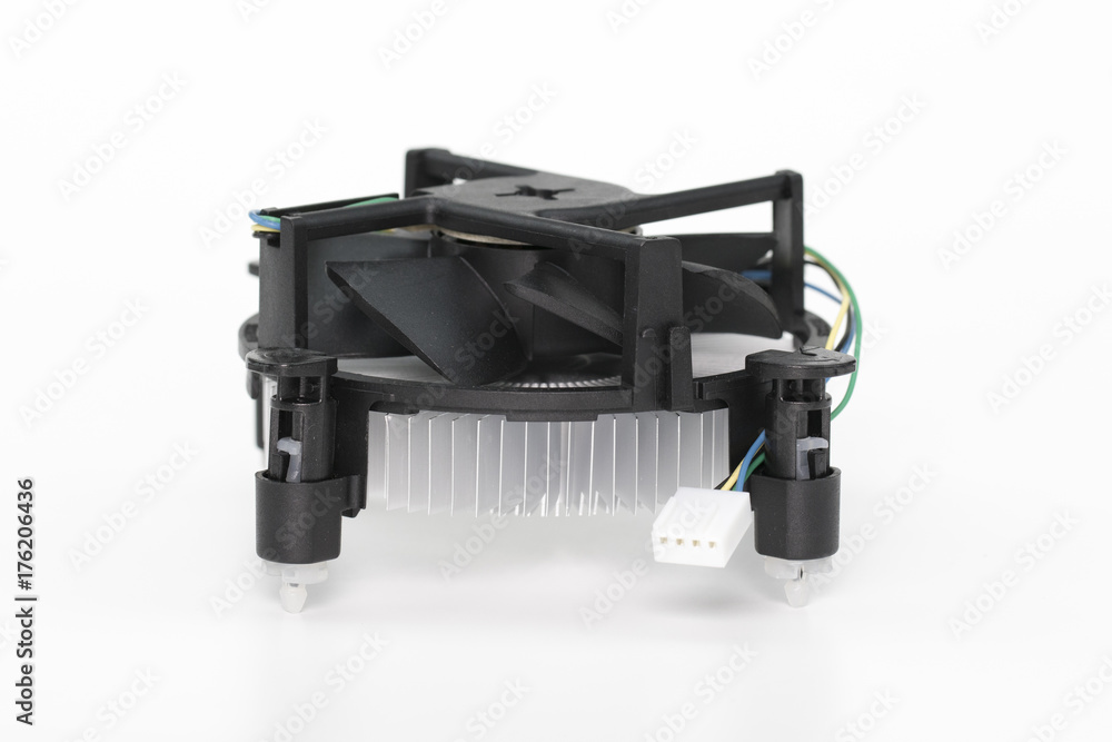 Image of Cpu fan on a white background. Image of Cpu fan on a white background.