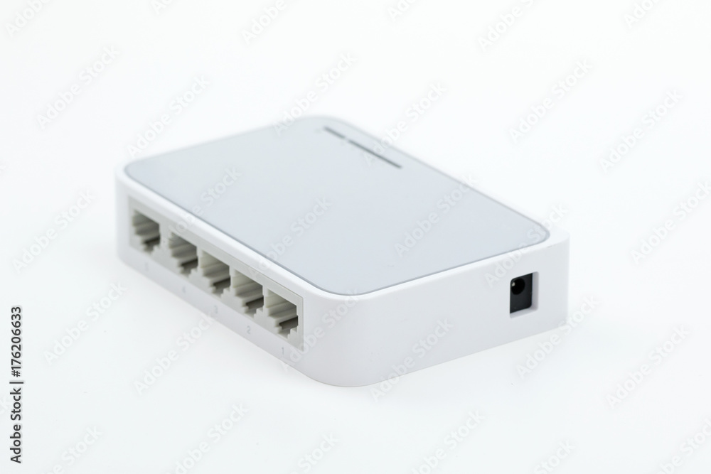 image of a switch hub on a white background. image of a switch hub on a white background.