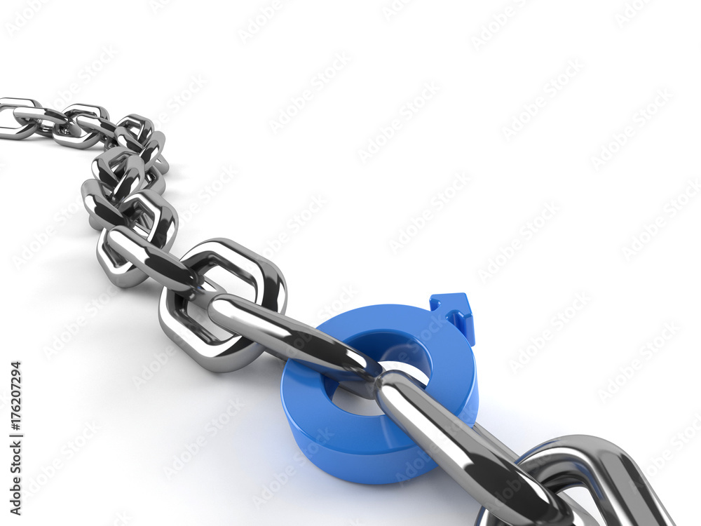 Fototapeta premium Chain with men symbol
