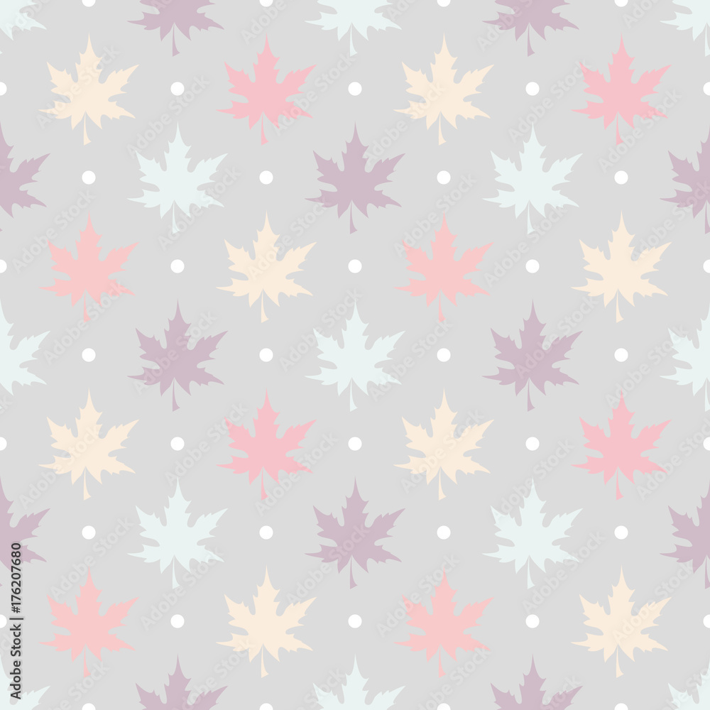 Maple Leaves, Autumn pattern, seamless vector illustration