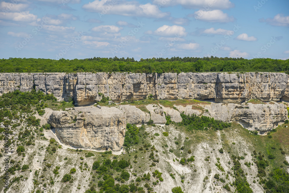 Crimean landscape. View from the top of Chufut-Kale