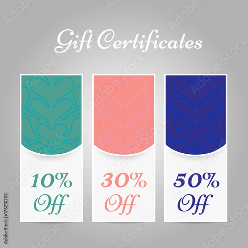 Set of vintage arabic style gift certificates (ID: 176210204)