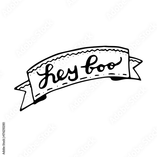 Hey boo. Nursery lettering design.