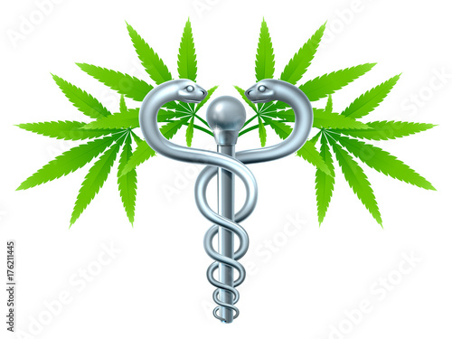 Medical Marijuana Cannabis Caduceus