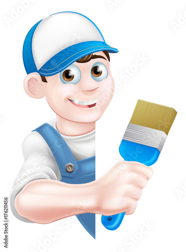 Cartoon Painter Decorator