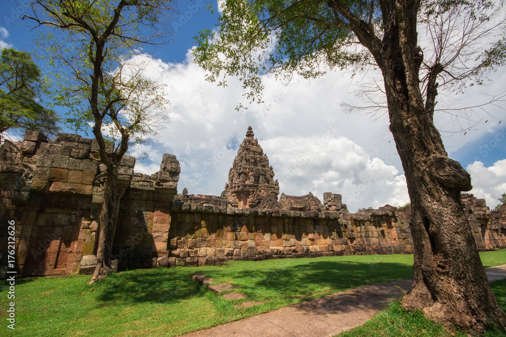 Prasat Phanomrung Historical Park at Buriram in Thailand.