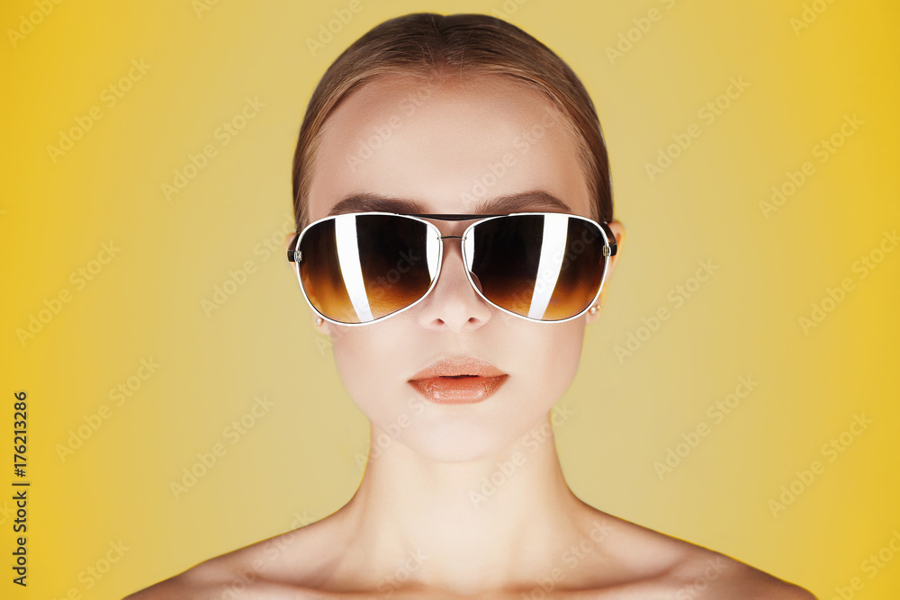beautiful young woman in sunglasses beautiful young woman in sunglasses