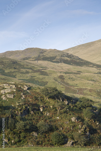 Mountain Peaks outside Llanberis; Snowdonia; Wales