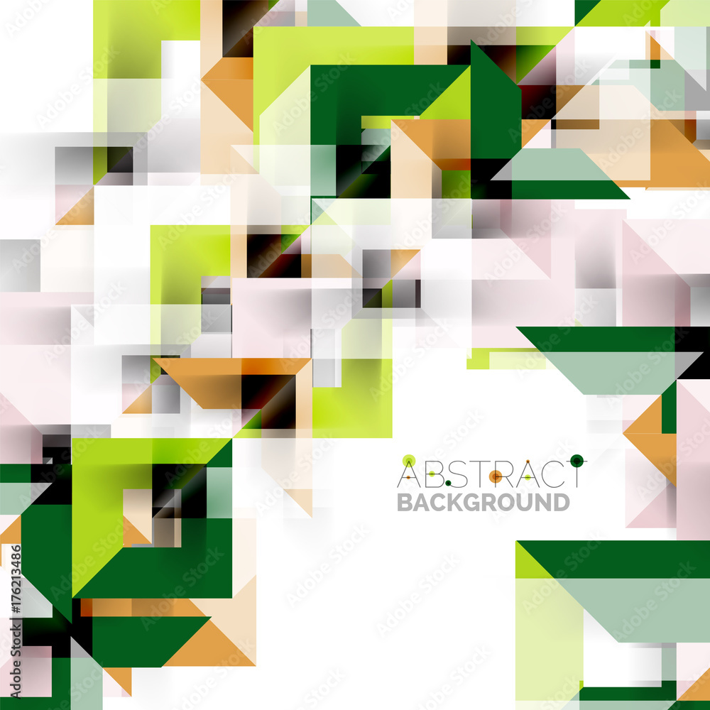 Fototapeta premium Modern square geometric pattern design on white