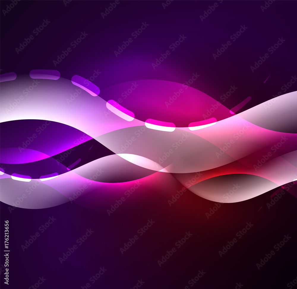 Vector glowing wave, smoke design wavy lines Vector glowing wave, smoke design wavy lines