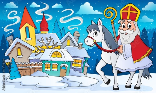 Sinterklaas on horse theme image 8