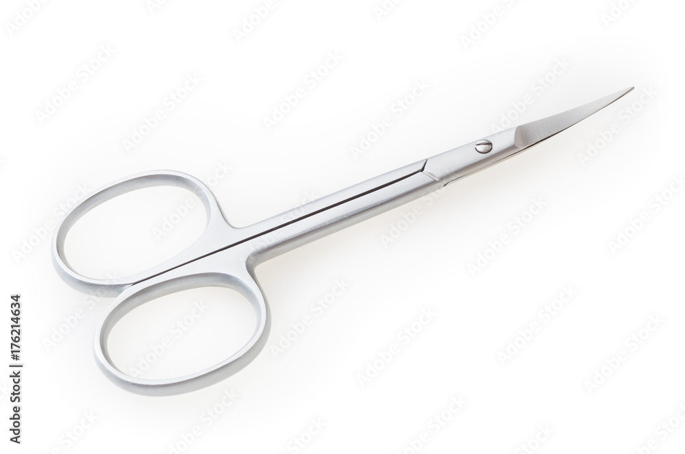 Obraz premium Nail scissors isolated on white background with clipping path