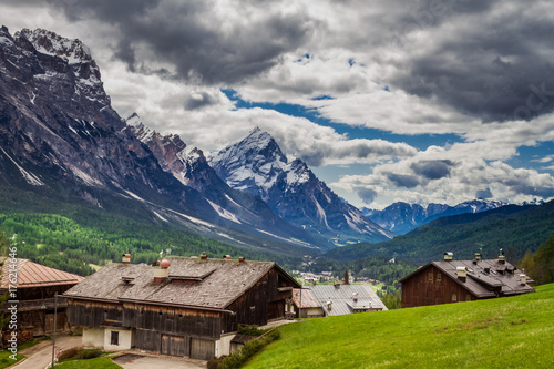 Wonderful mountain city Cortina di Ampezzo, Dolomites, Italy