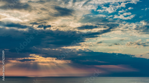 Breathtaking dusk over calm...