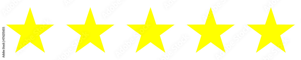 Five stars customer product rating review flat icon for apps and websites - notation sur cinq étoile pour sites web et applications Five stars customer product rating review flat icon for apps and websites - notation sur cinq étoile pour sites web et applications