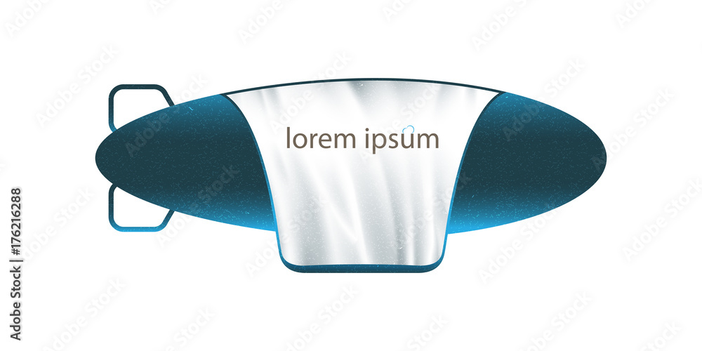 Airship. The template is editable. Vector illustration Airship. The template is editable. Vector illustration