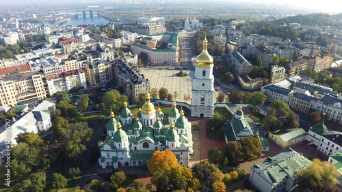 aerial view of Saint Sophia Cathedral in Kiev  Ukraine