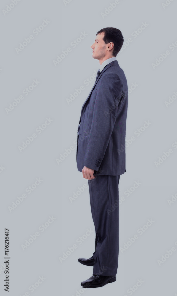 Portrait of man looking away isolated on white background Portrait of man looking away isolated on white background
