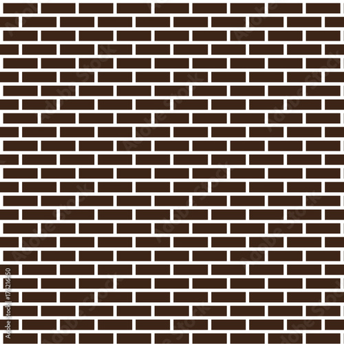 Seamless background from a dark brick. Vector illustration