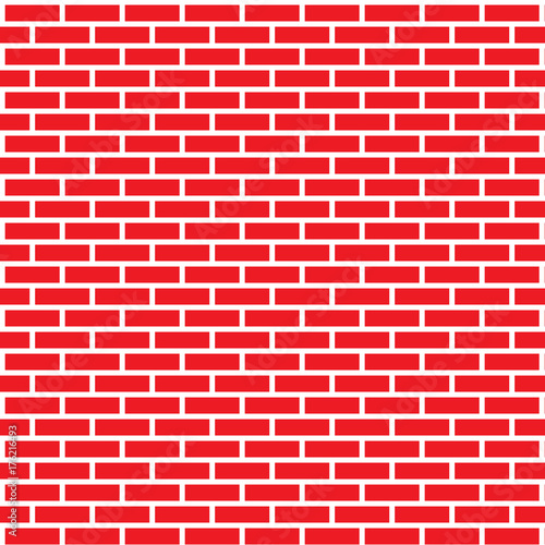 Seamless background from a red brick. Vector illustration