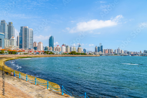 The beautiful architectural landscape and skyline of Qingdao