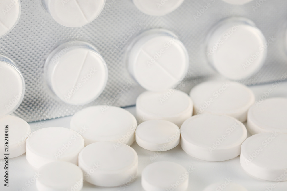 Heap of pills on white background Heap of pills on white background