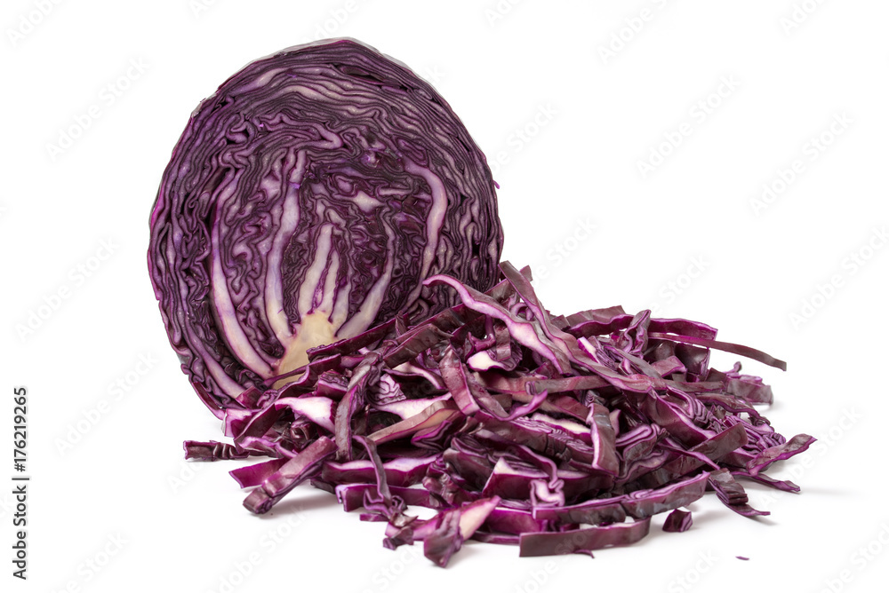 Fototapeta premium Geschnittener Rotkohl