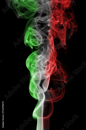 Italy national smoke flag