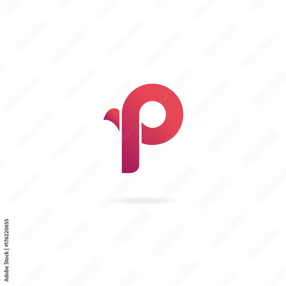 Letter P logo icon design template elements. Vector color sign. Letter P logo icon design template elements. Vector color sign.
