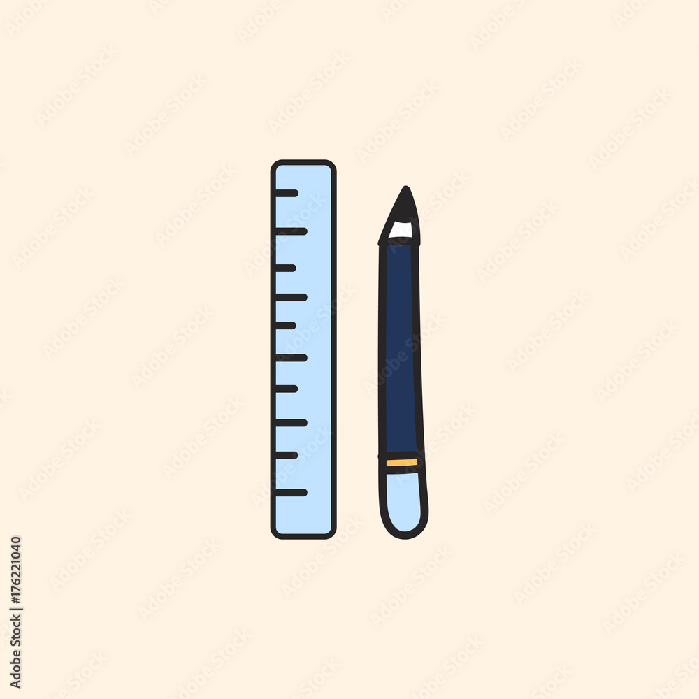Stationary illustration drawing style Stationary illustration drawing style