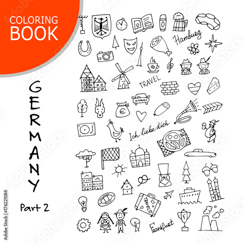 Germany icons set. Sketch for your design