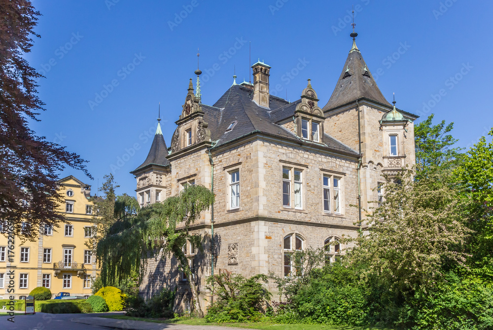 Historic renaissance Buckeburg palace complex in Germany