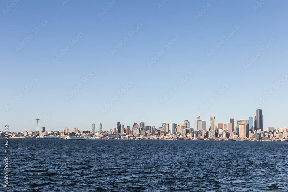 Seattle skyline in Washington state in the US